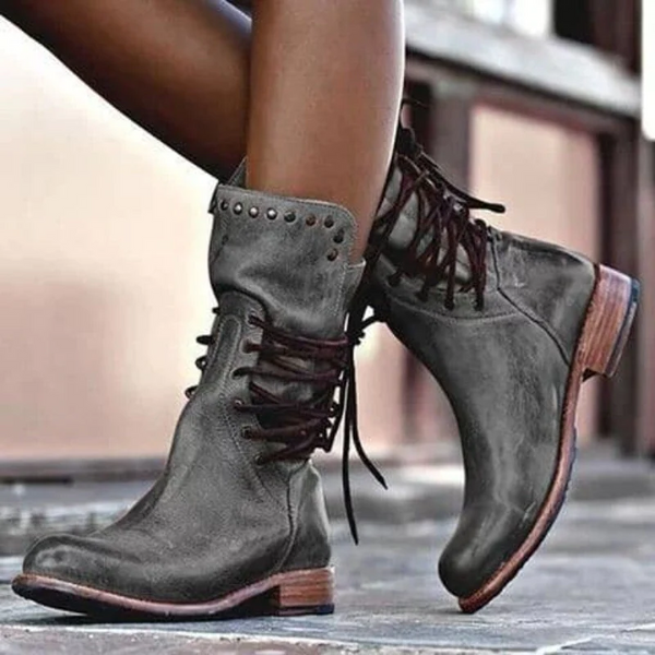 Cassidy Vintage Lace-Up Boots