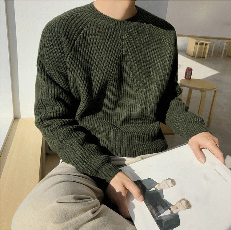 Waylon Cotton Knit Raglan Sleeve Sweater