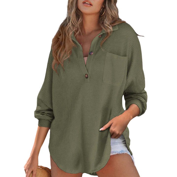 Anna Lightweight Button Tunic Blouse