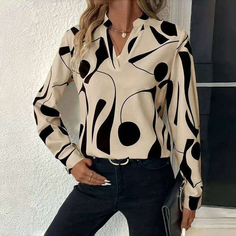 Darlene Abstract Print Blouse