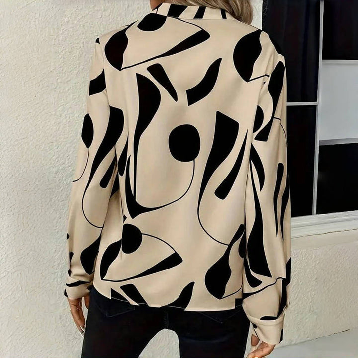Darlene Abstract Print Blouse