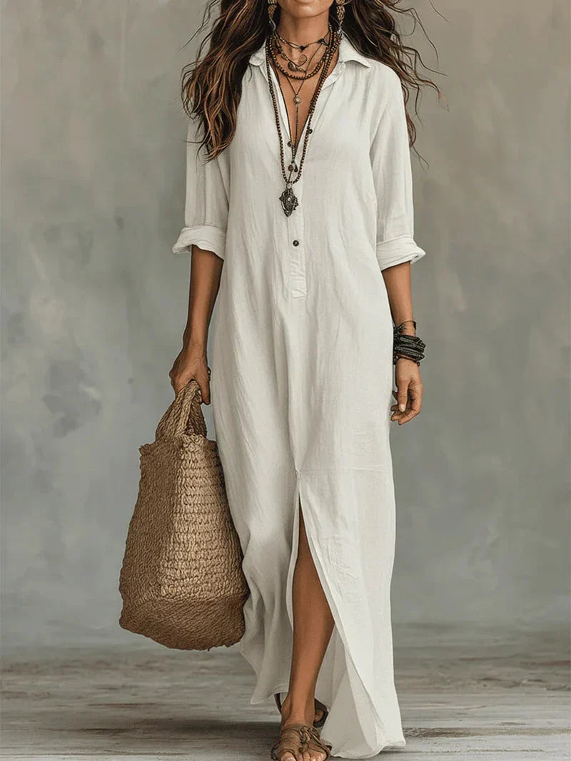 Laura Linen Maxi Dress