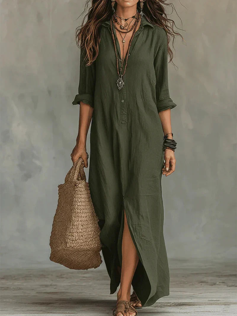 Laura Linen Maxi Dress
