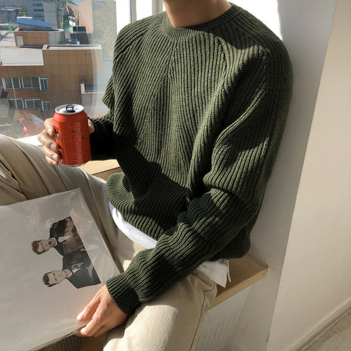 Waylon Cotton Knit Raglan Sleeve Sweater