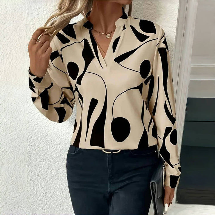 Darlene Abstract Print Blouse