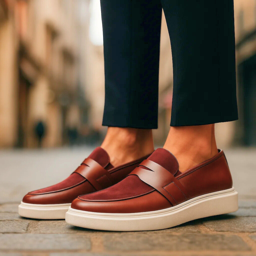 Venezia Hybrid Leather Suede Loafers