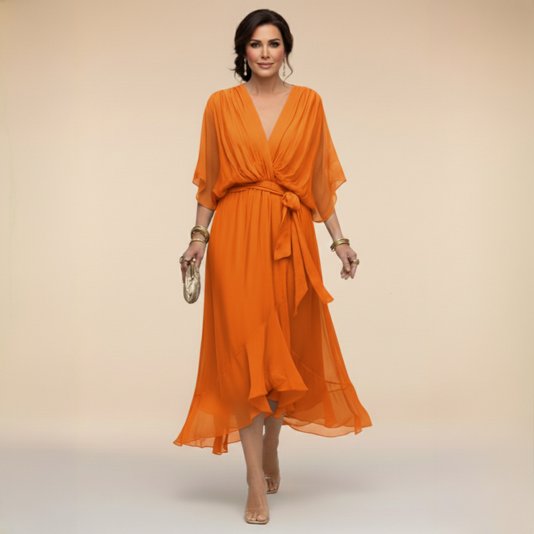 Macey Lightweight Wrap Midi Dress