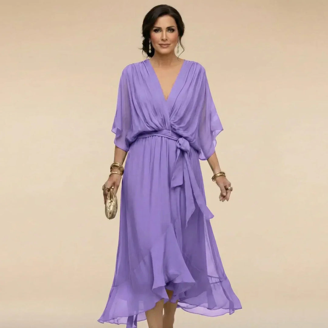 Macey Lightweight Wrap Midi Dress