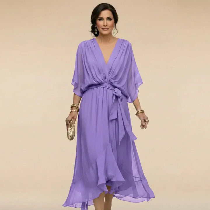 Macey Lightweight Wrap Midi Dress