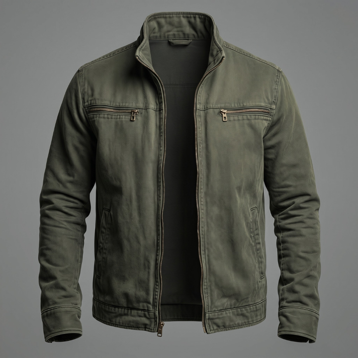 Cooper Washed Cotton-Blend Casual Jacket