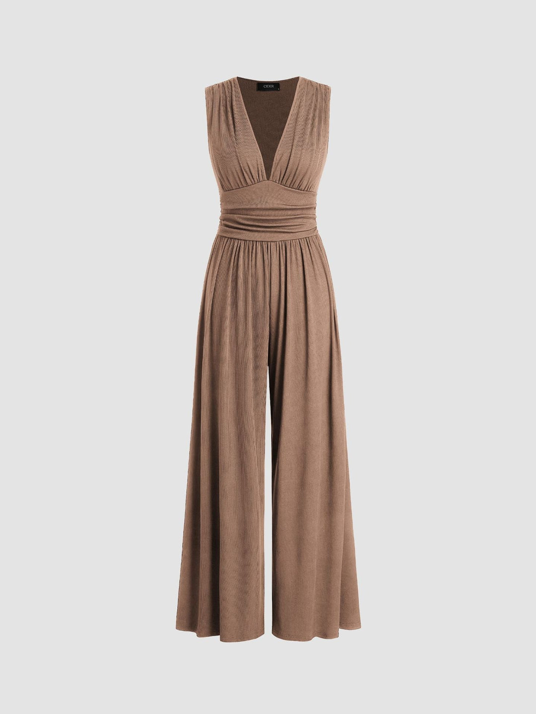 Ruby Chic Sleeveless Wide-Leg Jumpsuit