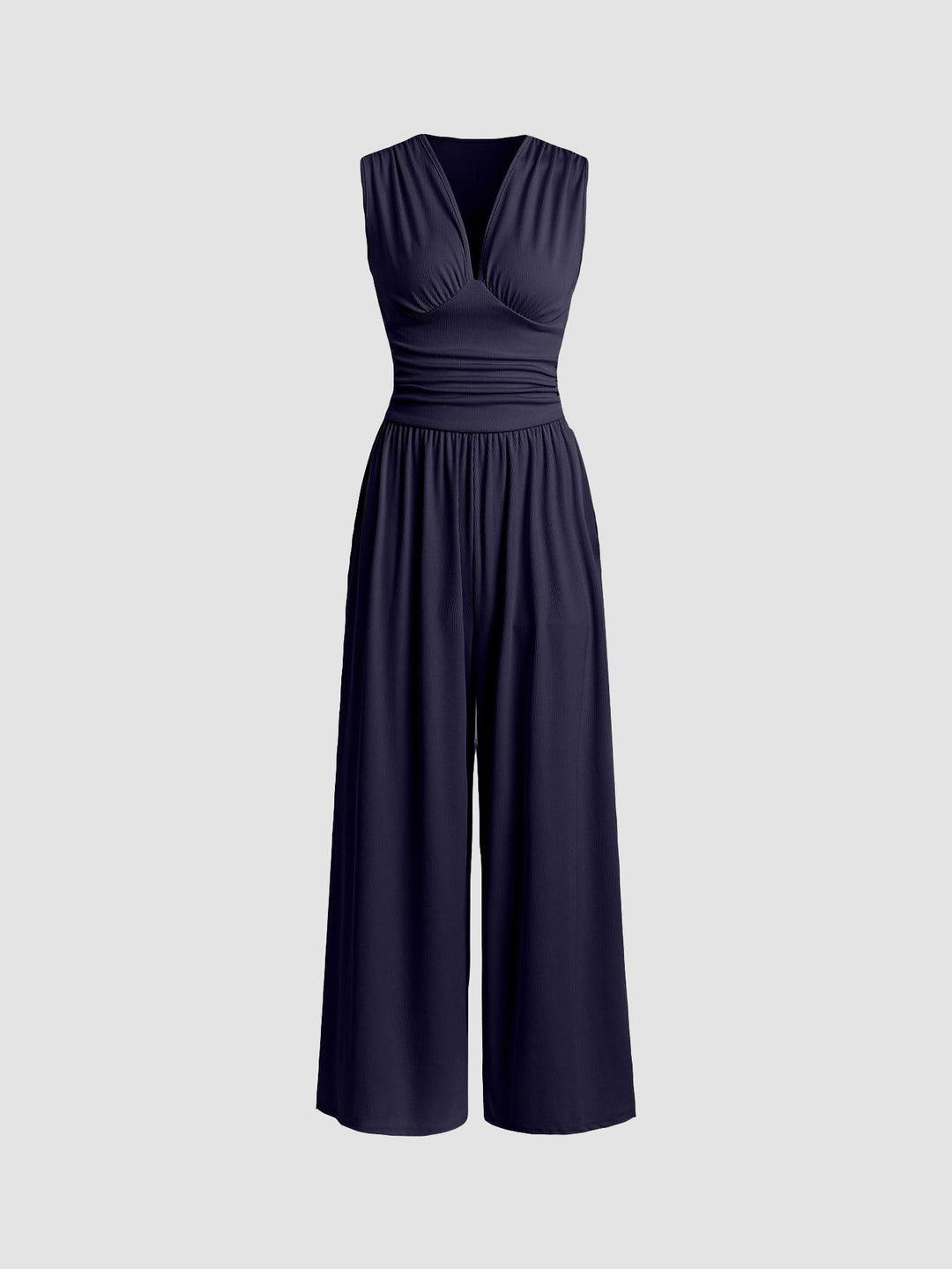 Ruby Chic Sleeveless Wide-Leg Jumpsuit