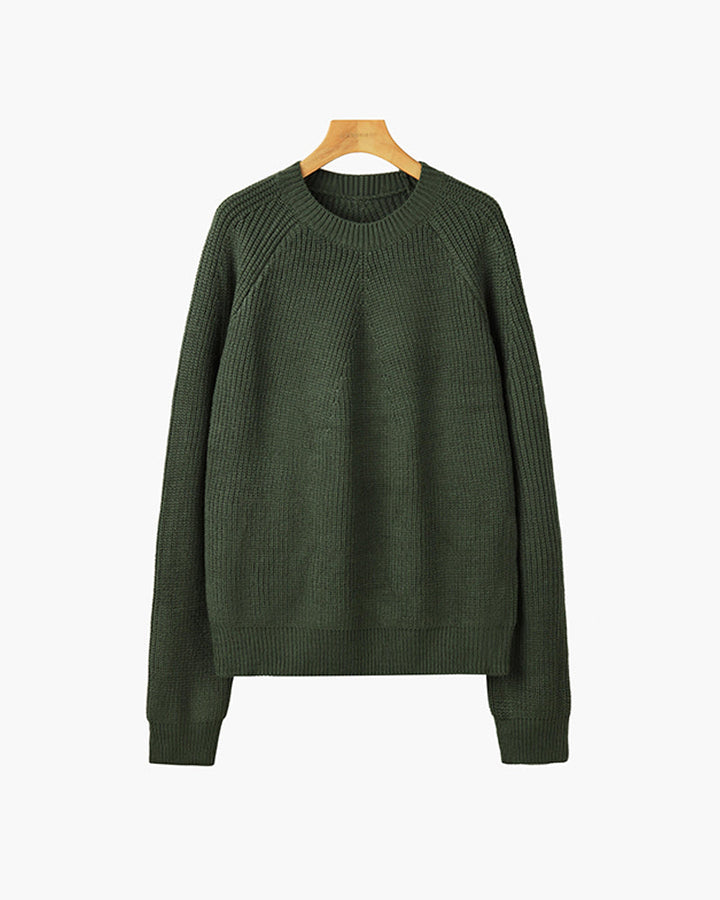 Waylon Cotton Knit Raglan Sleeve Sweater