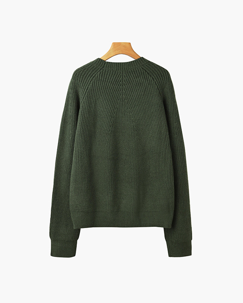 Waylon Cotton Knit Raglan Sleeve Sweater