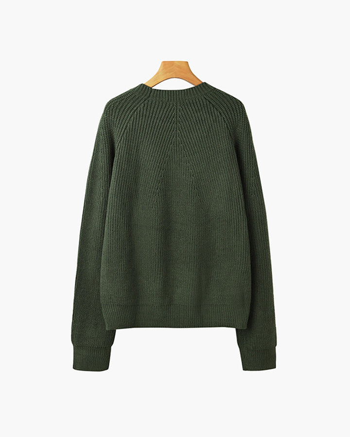 Waylon Cotton Knit Raglan Sleeve Sweater