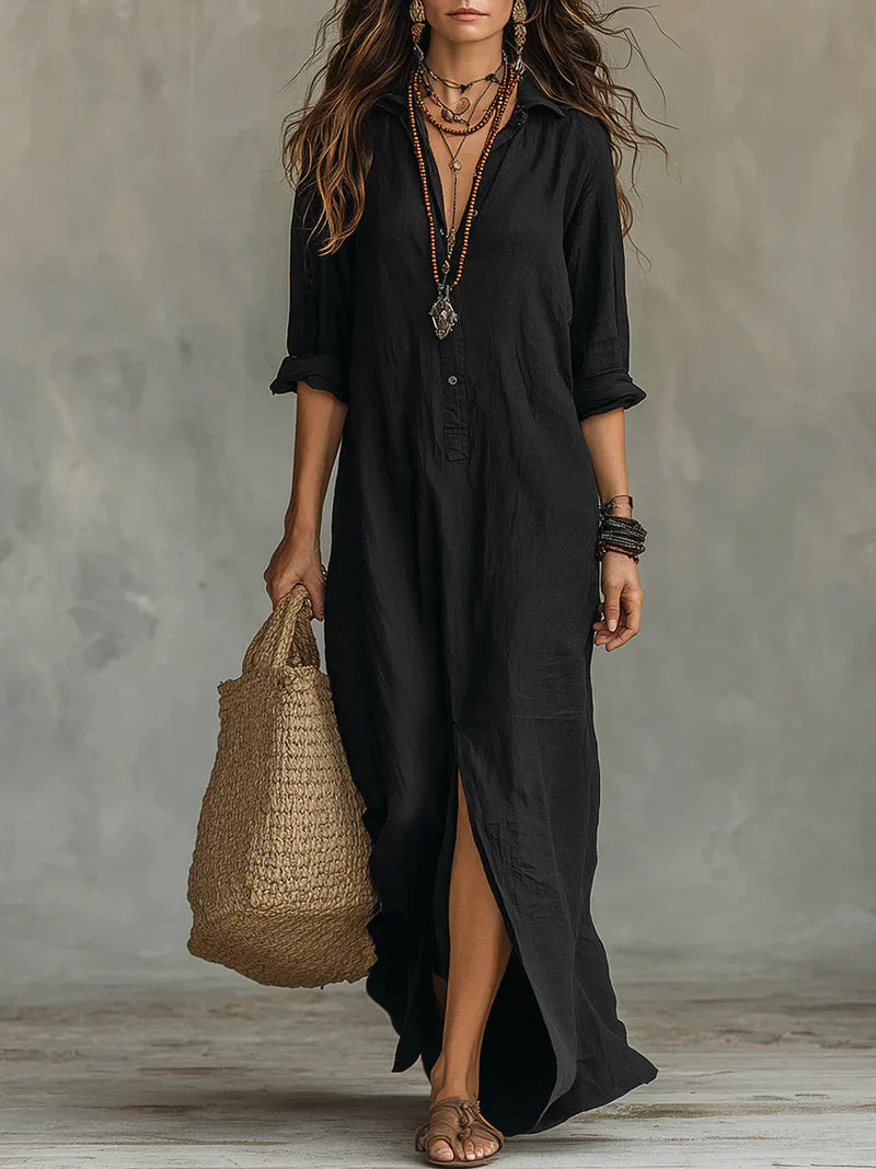 Laura Linen Maxi Dress