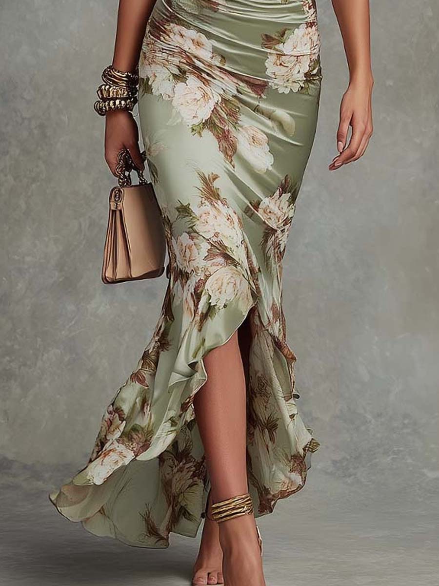 Courtney Elegant Floral Wrap Dress