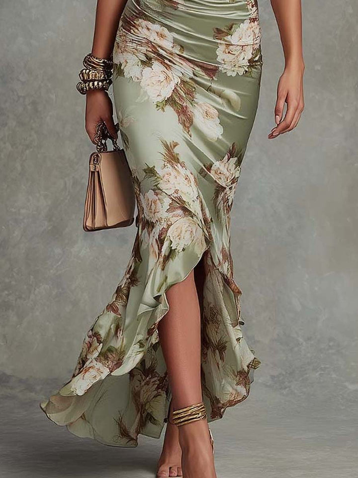 Courtney Elegant Floral Wrap Dress