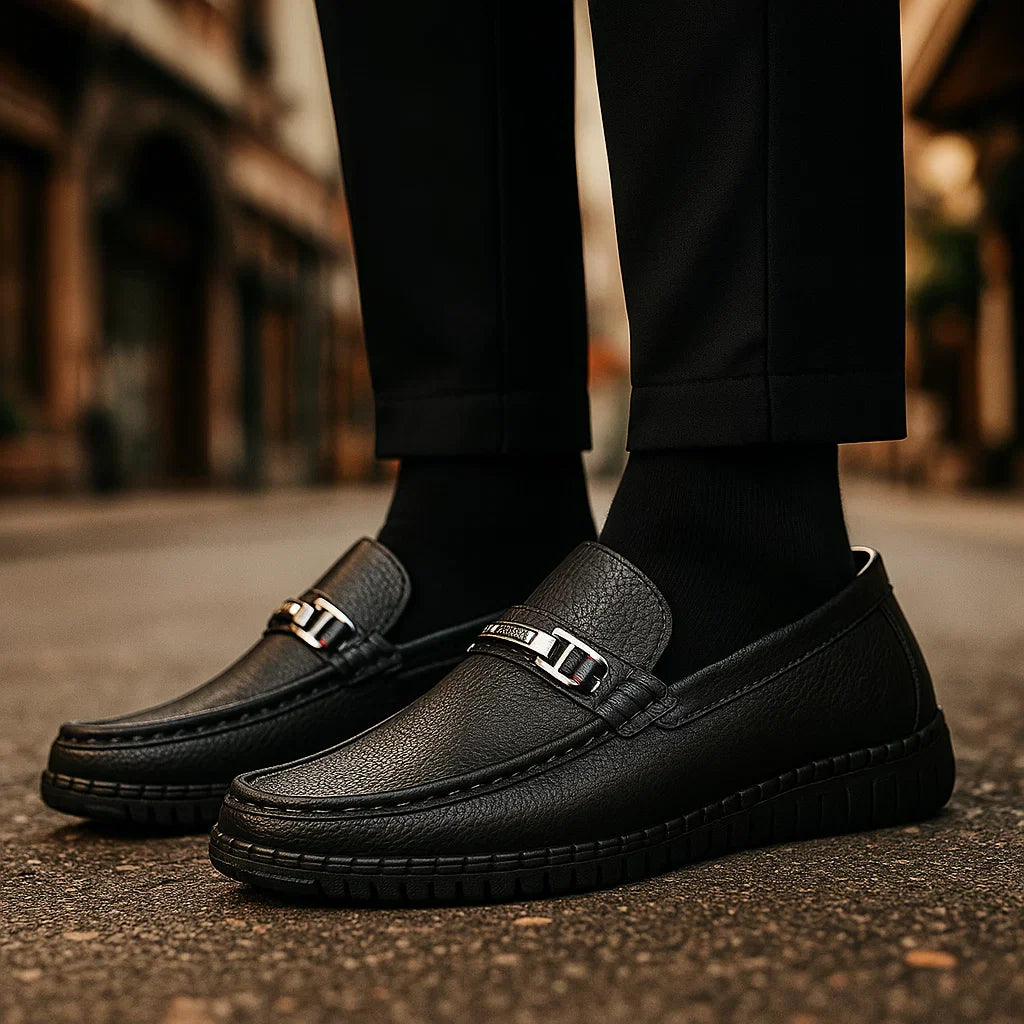 Gavino Bit Leather Loafers