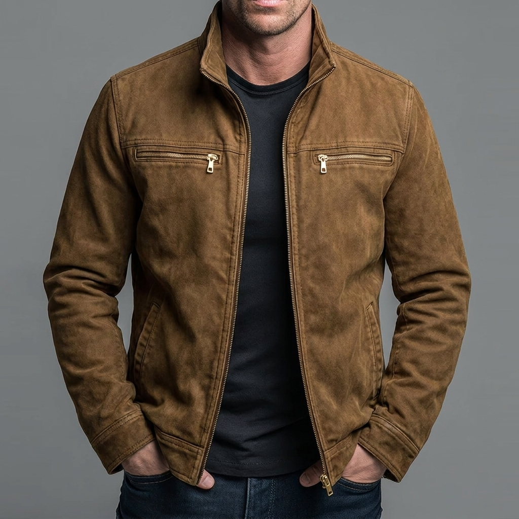 Cooper Washed Cotton-Blend Casual Jacket
