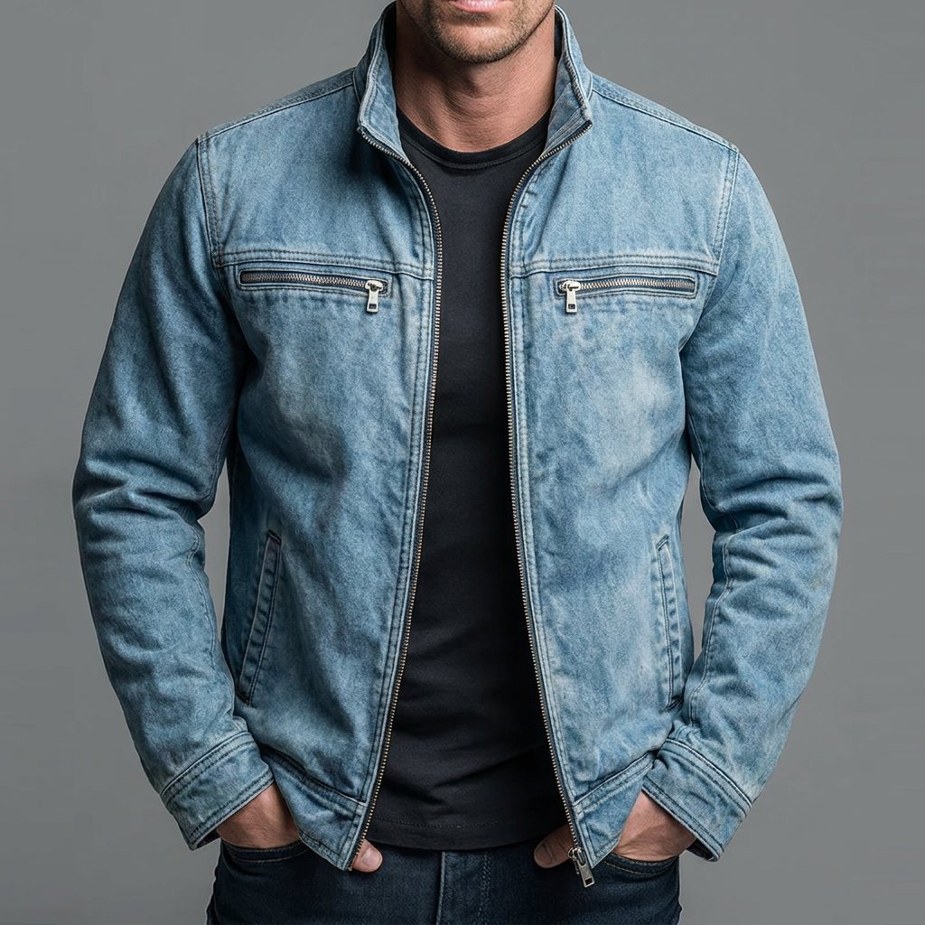 Cooper Washed Cotton-Blend Casual Jacket