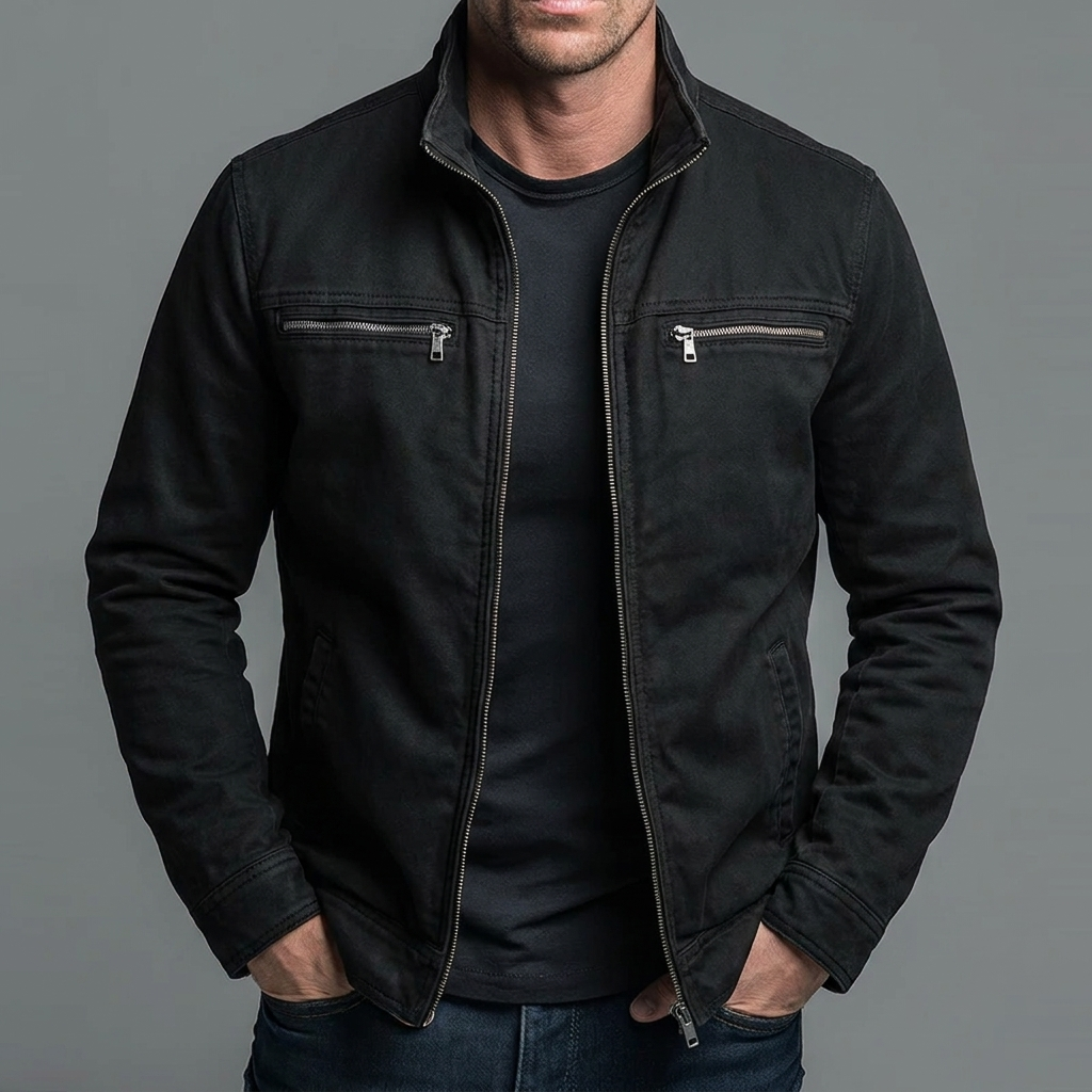 Cooper Washed Cotton-Blend Casual Jacket