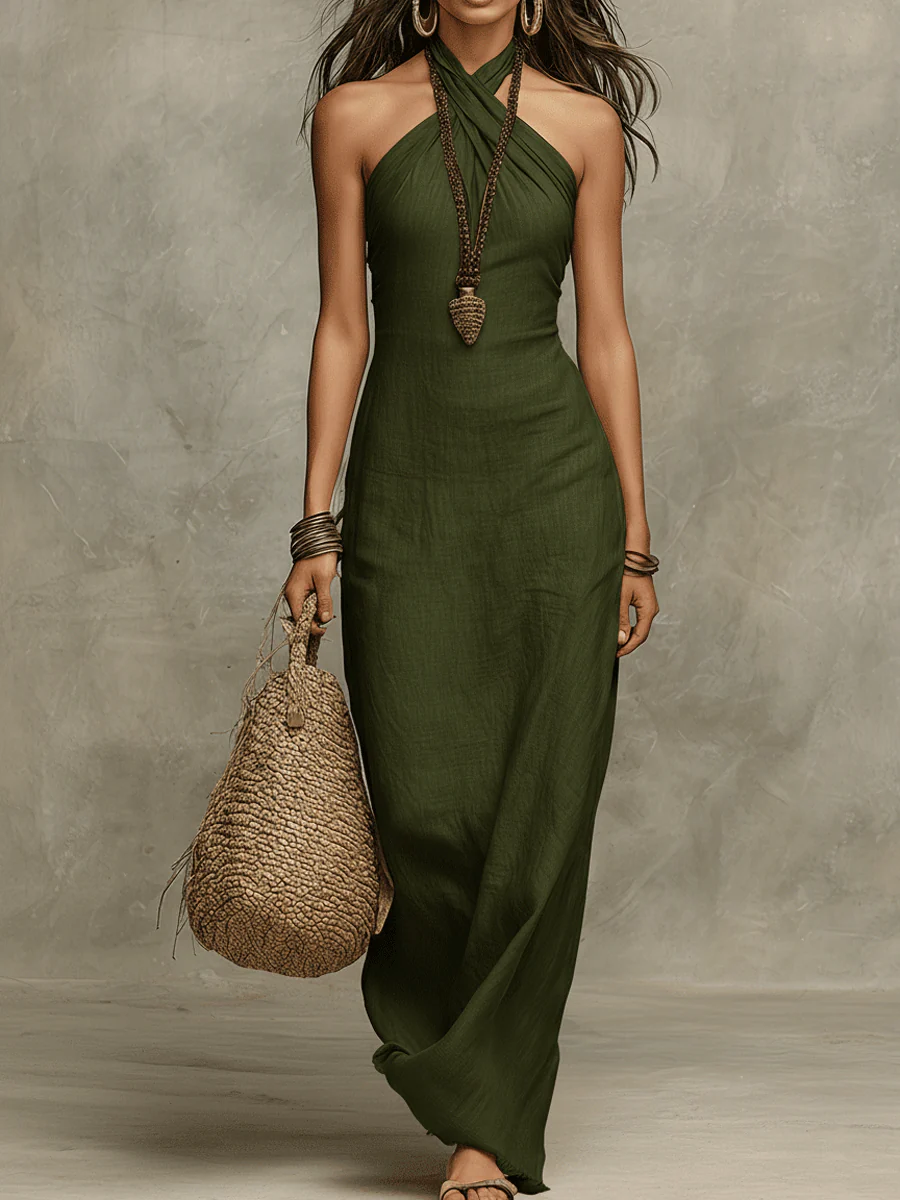 Jaelyn Halter Maxi Dress