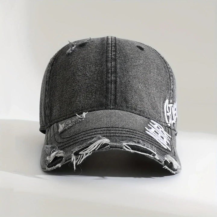 NEVER GIVE UP DENIM CAP